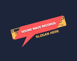 Record - Recording Tape Podcast logo design