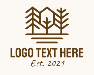 Tree - Outdoor Forest Tree Woods logo design