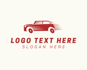 Auto Shop - Red Fast Car logo design