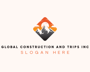 Peak - Travel Mountaineering Adventure logo design