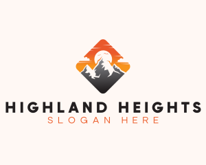 Highland - Travel Mountaineering Adventure logo design