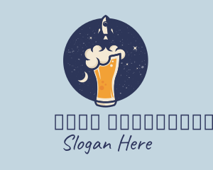 Distiller - Beer Rocket Launch logo design