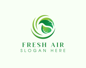 Natural Wind Leaf logo design