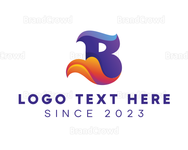 Generic Flame Letter B Logo