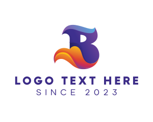Gas - Generic Flame Letter B logo design
