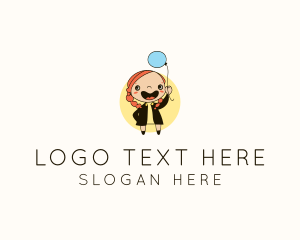 Sister - Happy Girl Kid logo design