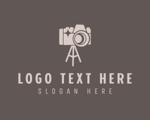 Vlogger - Tripod Camera Photography logo design