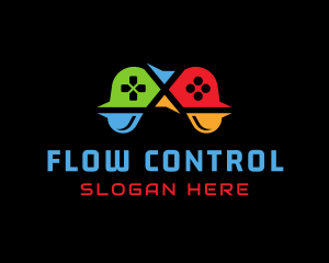 Colorful Game Controller logo design