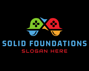 Play - Colorful Game Controller logo design