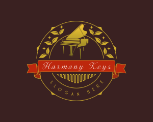 Piano - Musical Piano Recital logo design