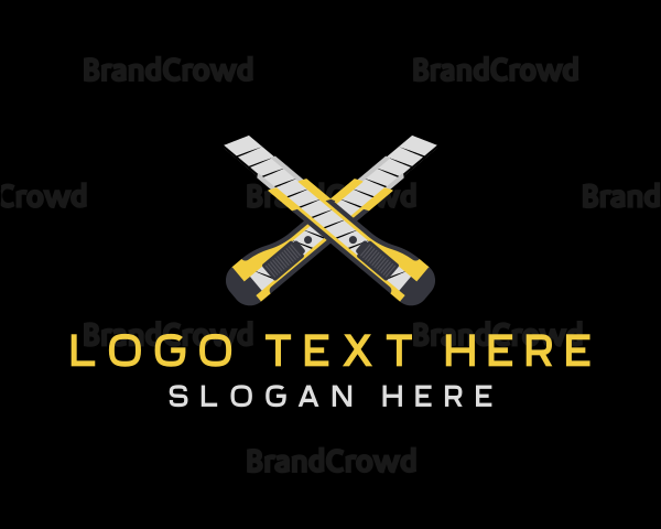 Blade Cutter Tool Logo