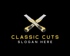 Blade Cutter Tool logo design