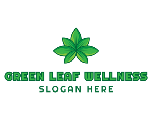 Cbd - Green Cannabis Weed Leaf logo design