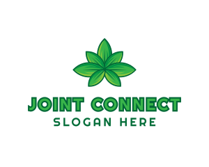 Joint - Green Cannabis Weed Leaf logo design