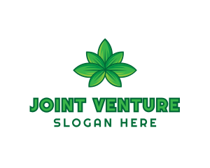 Joint - Green Cannabis Weed Leaf logo design