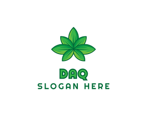 Organic - Green Cannabis Weed Leaf logo design