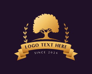 Elegant Tree Ornament Logo