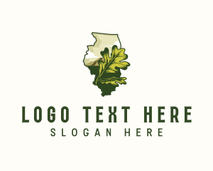 Parks - Illinois White Oak Leaf logo design