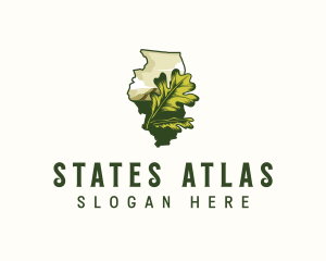 Illinois White Oak Leaf logo design