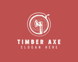 Axe Lumberjack Carpentry Handyman logo design