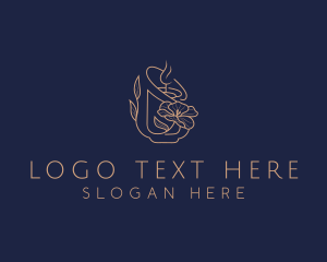 Leaf - Candle Light Flower logo design