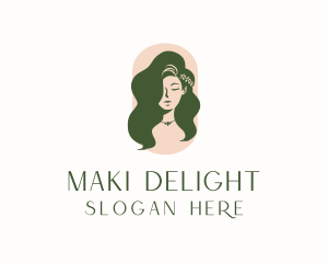 Organic Woman Beauty Babe logo design