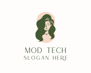 Organic Woman Beauty Babe logo design