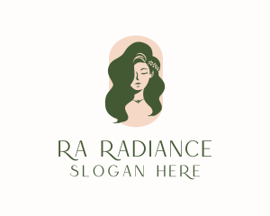 Organic Woman Beauty Babe logo design