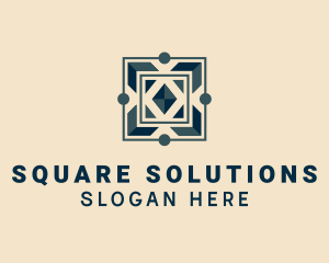 Square Tile Flooring logo design