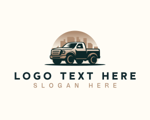 Car - Pickup Truck Transport logo design