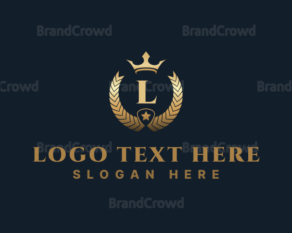 Luxury Ornament Crown Crest Logo