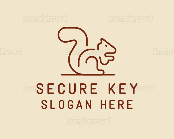 Brown Squirrel Animal Logo