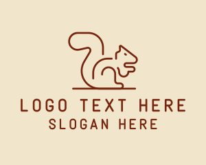 Rodent - Brown Squirrel Animal logo design