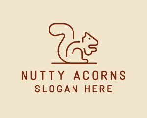 Squirrel - Brown Squirrel Animal logo design