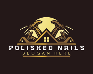 Nails - Carpentry Hammer Construction logo design