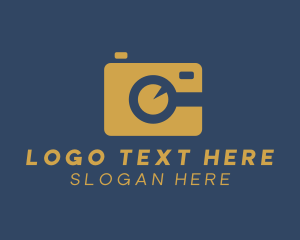 Simple - Gold Camera Lens logo design