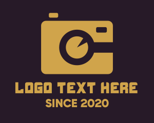 Camera App - Gold  Photography Camera logo design