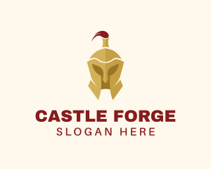 Medieval Gold Helmet  logo design