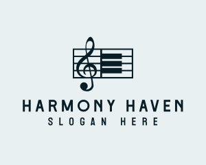 Piano Music Composer logo design