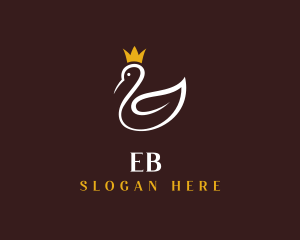 Fairy Tale - Swan Leaf Crown logo design