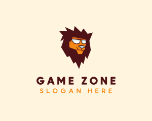 Cool Lion Face logo design