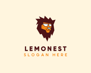 Lion - Cool Lion Face logo design