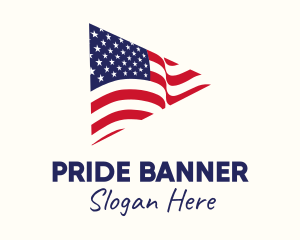 Flag - Triangular American Flag logo design