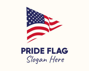 Flag - Triangular American Flag logo design
