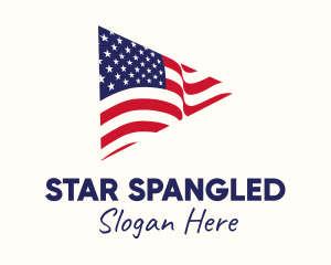 American - Triangular American Flag logo design