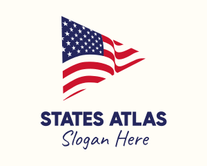 Triangular American Flag logo design