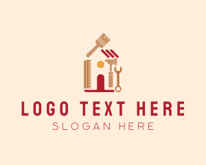 House - House Construction Tools logo design