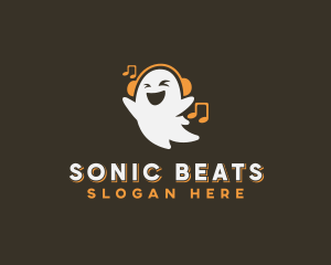 Headphones - Music Headphones Ghost logo design