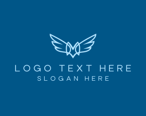 Aircraft - Elegant Wings Letter M logo design