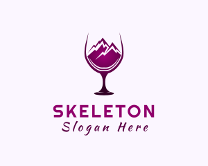 Gradient - Wine Glass Mountain Peak logo design
